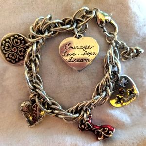 Vintage Brighton Heart of Hope Charm Bracelet